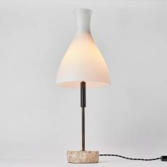  Gilardi Barzaghi 1950s Gilardi Barzaghi Glass and Marble Table Lamp in the Manner of Arredoluce - 2570706