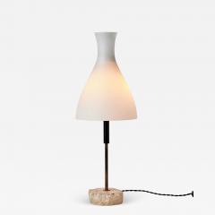  Gilardi Barzaghi 1950s Gilardi Barzaghi Glass and Marble Table Lamp in the Manner of Arredoluce - 2571952