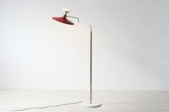  Gilardi Barzaghi Floor lamp with two lights and adjustable hat in two colour enamelled metal - 3335968