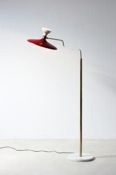  Gilardi Barzaghi Floor lamp with two lights and adjustable hat in two colour enamelled metal - 3335982