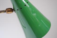  Gilardi Barzaghi Italian Modern Brass and Green Metal Petite Table Lamp by Gilardi and Barzaghi - 3451998