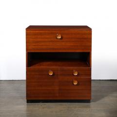  Gilbert Art Deco Secretary Cabinet Desk in Book Matched Walnut by Gilbert Rohde - 3523621