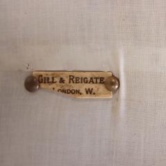  Gill Reigate English Tudor Style Carved and Gilt Walnut Bench C 1900  - 4662266