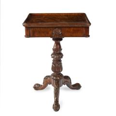  Gillows of Lancaster London A George IV highly figured oak tripod side table attributed to Gillows - 3465517