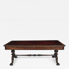  Gillows of Lancaster London A Regency rosewood six drawer library table by Gillows - 3980921