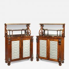  Gillows of Lancaster London A pair of George IV rosewood side cabinets by Gillows - 2710409