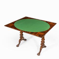  Gillows of Lancaster London An early Victorian Goncalo Alves card table attributed to Gillows - 2420001