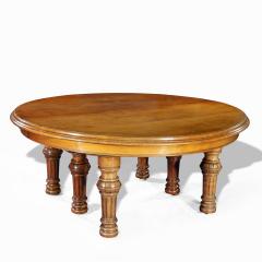  Gillows of Lancaster London An extensive burled figured pollard oak dining table and chair set by Gillows - 2405777