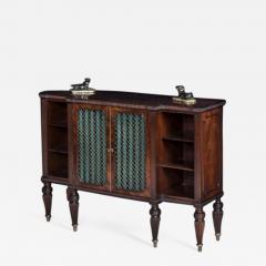  Gillows of Lancaster London Antique English Regency Period Mahogany Breakfront Cabinet Bookcase - 1213772