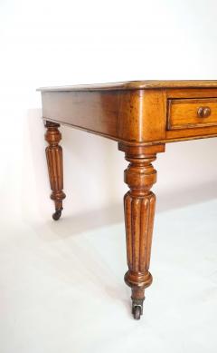  Gillows of Lancaster London English Double Sided Leather Top Oak Library Table of Large Scale - 2795818
