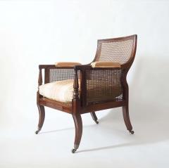  Gillows of Lancaster London English Regency Caned Mahogany Berg re or Armchair of Large Scale circa 1810 - 3935895