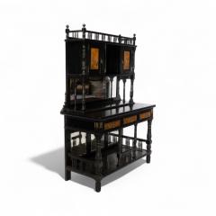  Gillows of Lancaster London Gillows A Fine Aesthetic Movement Side Cabinet with Hand Painted Floral Panels - 4183148