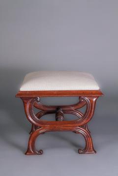  Gillows of Lancaster London Gillows Interest A Good George IV Rosewood X Frame Stool - 805399