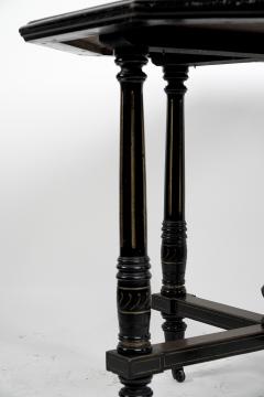  Gillows of Lancaster London Gillows attr Aesthetic Movement Ebonized Mahogany Centre Table with Amboyna top - 4191788