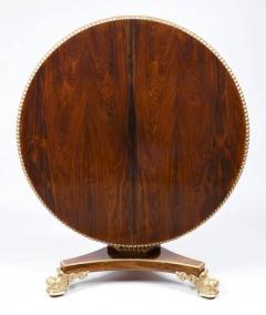  Gillows of Lancaster London Gillows of Lancaster Parcel Gilt Rosewood Tilt Top Center Table circa 1825 - 4361814