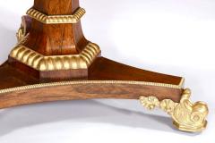  Gillows of Lancaster London Gillows of Lancaster Parcel Gilt Rosewood Tilt Top Center Table circa 1825 - 4361816