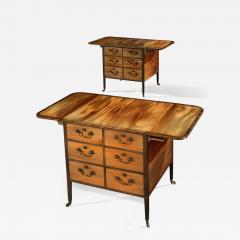  Gillows of Lancaster London Pair of George 111 Mahogany Freestanding Library Pemroke Sidetables - 1138201