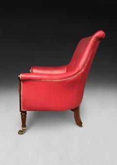  Gillows of Lancaster London Pair of Regency Mahogany Library Armchairs Attributed to Gillows - 4478266