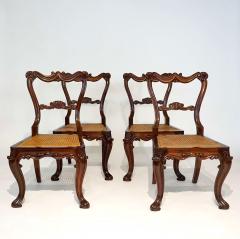  Gillows of Lancaster London Regency Rococo Revival Rosewood Caned Seat Side Chairs - 2521755