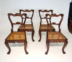  Gillows of Lancaster London Regency Rococo Revival Rosewood Caned Seat Side Chairs - 2521756