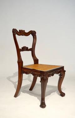  Gillows of Lancaster London Regency Rococo Revival Rosewood Caned Seat Side Chairs - 2521759