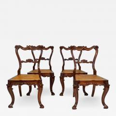  Gillows of Lancaster London Regency Rococo Revival Rosewood Caned Seat Side Chairs - 2522160