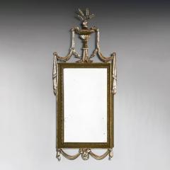  Gillows of Lancaster London Set of Three Gillows Of Lancaster 19th Century Silvered Green Painted Mirrors - 4317134