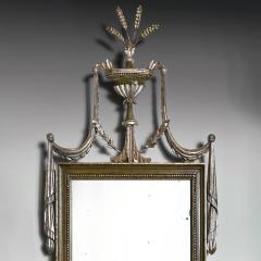  Gillows of Lancaster London Set of Three Gillows Of Lancaster 19th Century Silvered Green Painted Mirrors - 4317140