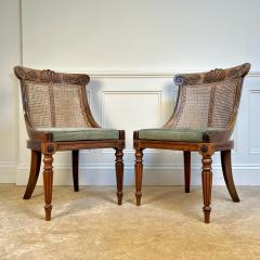  Gillows of Lancaster London WONDERFUL ENGLISH REGENCY PERIOD PAIR GRAND SCALE BERGERE CHAIRS CIRCA 1820 - 3698664