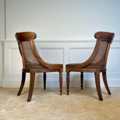  Gillows of Lancaster London WONDERFUL ENGLISH REGENCY PERIOD PAIR GRAND SCALE BERGERE CHAIRS CIRCA 1820 - 3698665