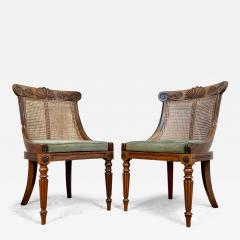  Gillows of Lancaster London WONDERFUL ENGLISH REGENCY PERIOD PAIR GRAND SCALE BERGERE CHAIRS CIRCA 1820 - 3700848
