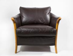 Giorgetti Giorgetti Progetti Series Peggy Lounge Chairs in Chocolate Brown Leather - 2402803
