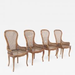  Giorgetti Italian Four Chairs by Giorgetti in Imitation Bamboo and Rattan - 2213100