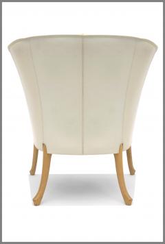  Giorgetti Progetti Beech Wood and Off White Leather Armchair by Giorgetti - 3903512