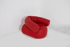  Giovanni Gismondi Contemporary Italian Armchair by Giovanni Grismondi Design Red Leather 2020 - 2014966