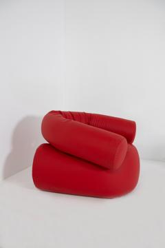  Giovanni Gismondi Contemporary Italian Armchair by Giovanni Grismondi Design Red Leather 2020 - 2014973