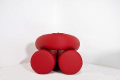  Giovanni Gismondi Contemporary Italian Armchair by Giovanni Grismondi Design Red Leather 2020 - 2014976