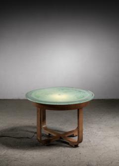  Gl ssner Scandinavian Modern coffee table with glass top - 4099095