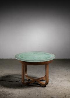  Gl ssner Scandinavian Modern coffee table with glass top - 4099096
