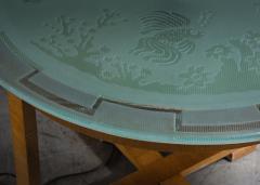  Gl ssner Scandinavian Modern coffee table with glass top - 4099098