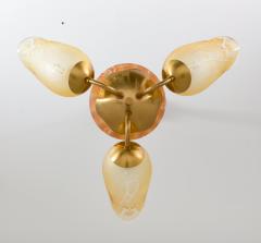  Gl ssner Swedish Modern Chandelier in Brass and Glass by Gl ssner - 1851599