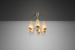  Gl ssner Swedish Modern Six Armed Chandelier by Gl ssner Sweden ca 1940s - 4311022