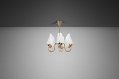  Gl ssner Swedish Modern Six Armed Chandelier by Gl ssner Sweden ca 1940s - 4311025