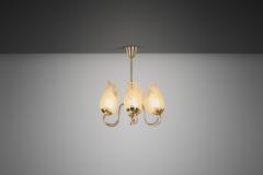  Gl ssner Swedish Modern Six Armed Chandelier by Gl ssner Sweden ca 1940s - 4311026