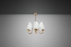  Gl ssner Swedish Modern Six Armed Chandelier by Gl ssner Sweden ca 1940s - 4311027