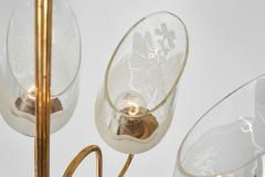  Gl ssner Swedish Modern Six Armed Chandelier by Gl ssner Sweden ca 1940s - 4311031