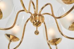  Gl ssner Swedish Modern Six Armed Chandelier by Gl ssner Sweden ca 1940s - 4311036