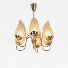  Gl ssner Swedish Modern Six Armed Chandelier by Gl ssner Sweden ca 1940s - 4319330