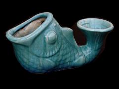  Gladding McBean An impressive Californian aqua glazed fish vessel by Gladding McBean kilns - 816357