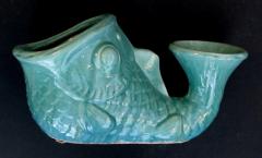  Gladding McBean An impressive Californian aqua glazed fish vessel by Gladding McBean kilns - 816372